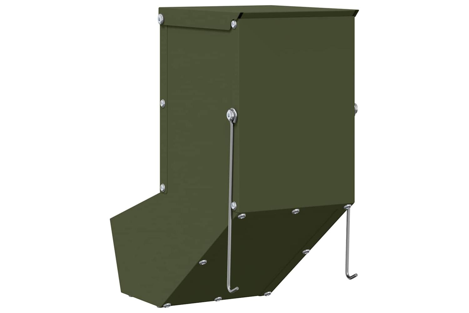 Vidaxl Rabbit Feeder Olive Green 125 X 26 X 285 Cm Cold-rolled Steel-8