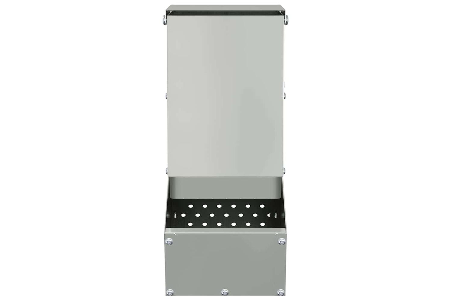 Vidaxl Rabbit Feeder Silver 125 X 26 X 285 Cm Galvanised Steel-4