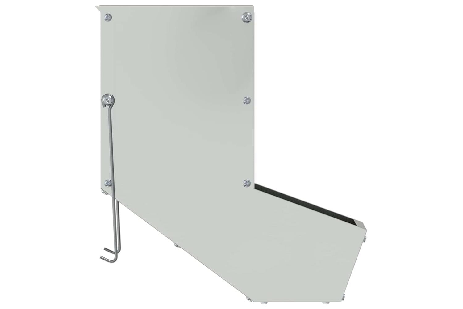 Vidaxl Rabbit Feeder Silver 125 X 26 X 285 Cm Galvanised Steel-5