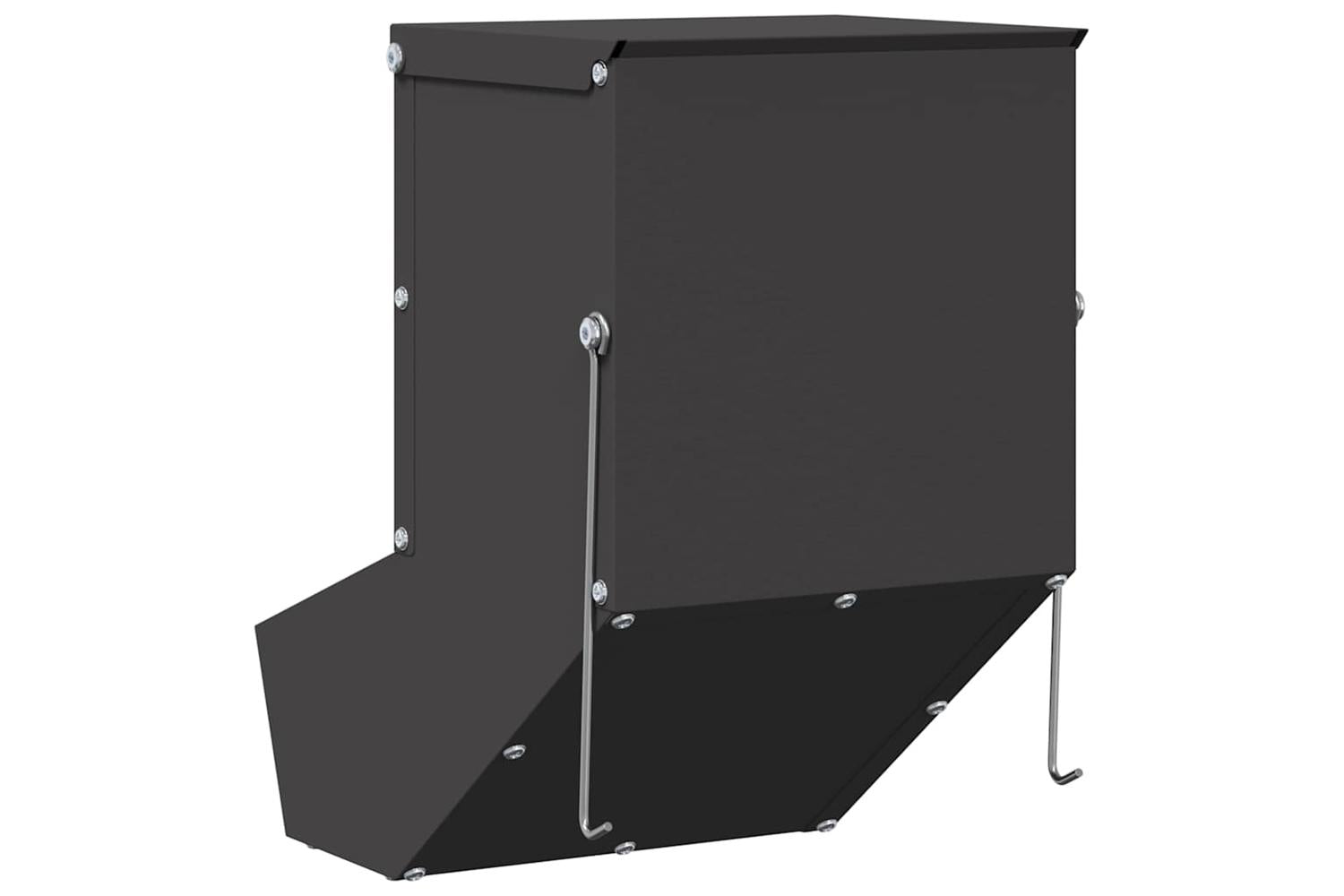 Vidaxl Rabbit Feeder Black 175 X 26 X 285 Cm Cold-rolled Steel-9