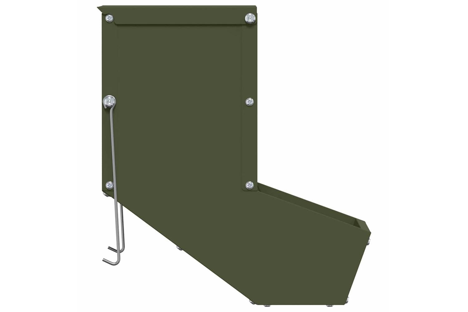Vidaxl Rabbit Feeder Olive Green 175 X 26 X 285 Cm Cold-rolled Steel-5