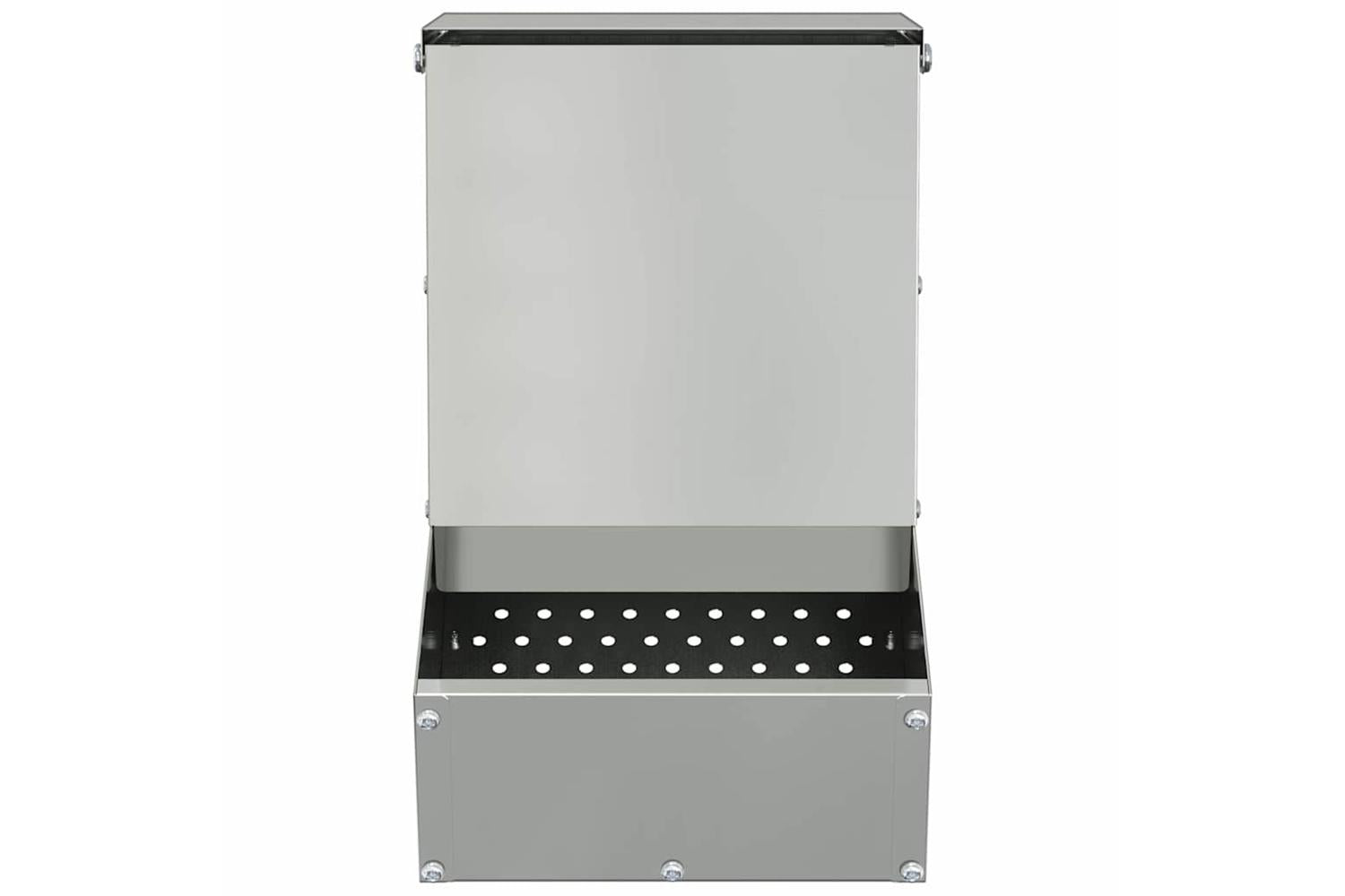 Vidaxl Rabbit Feeder Silver 175 X 26 X 285 Cm Galvanised Steel-4