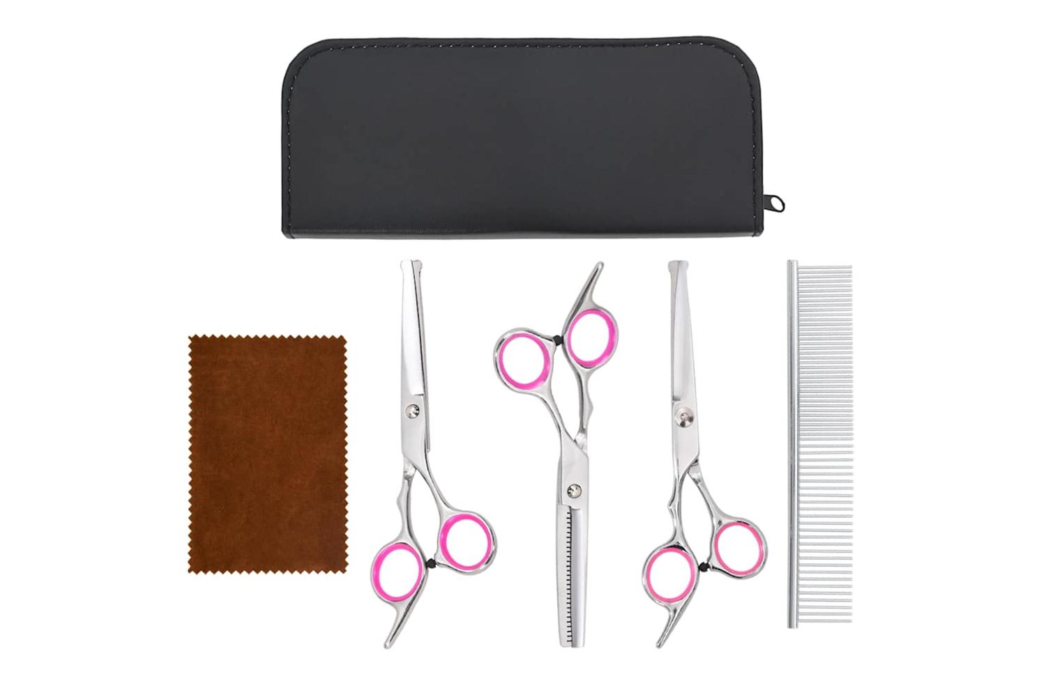 Vidaxl 4 Piece Dog Grooming Scissors Set Stainless Steel