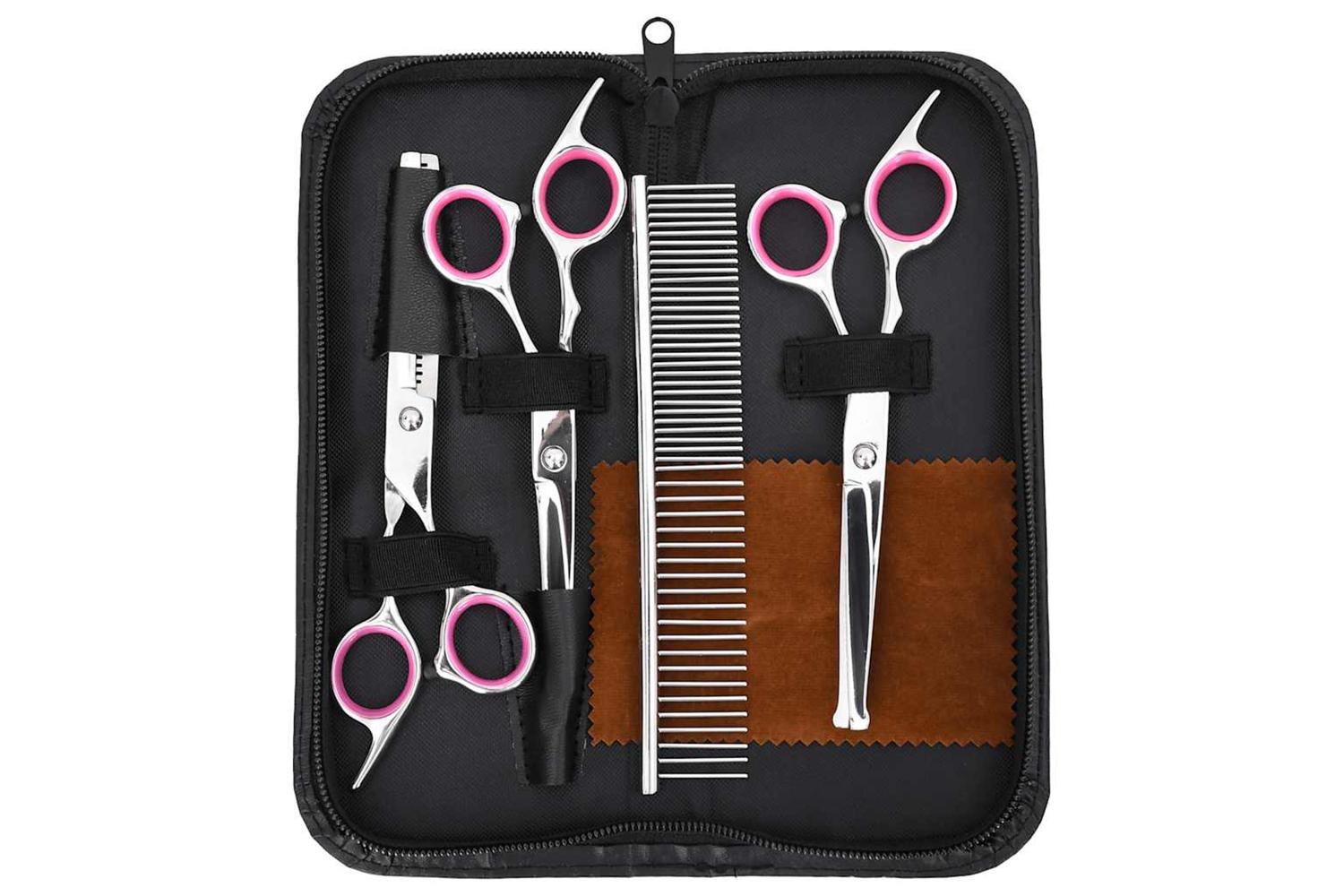 Vidaxl 4 Piece Dog Grooming Scissors Set Stainless Steel-2