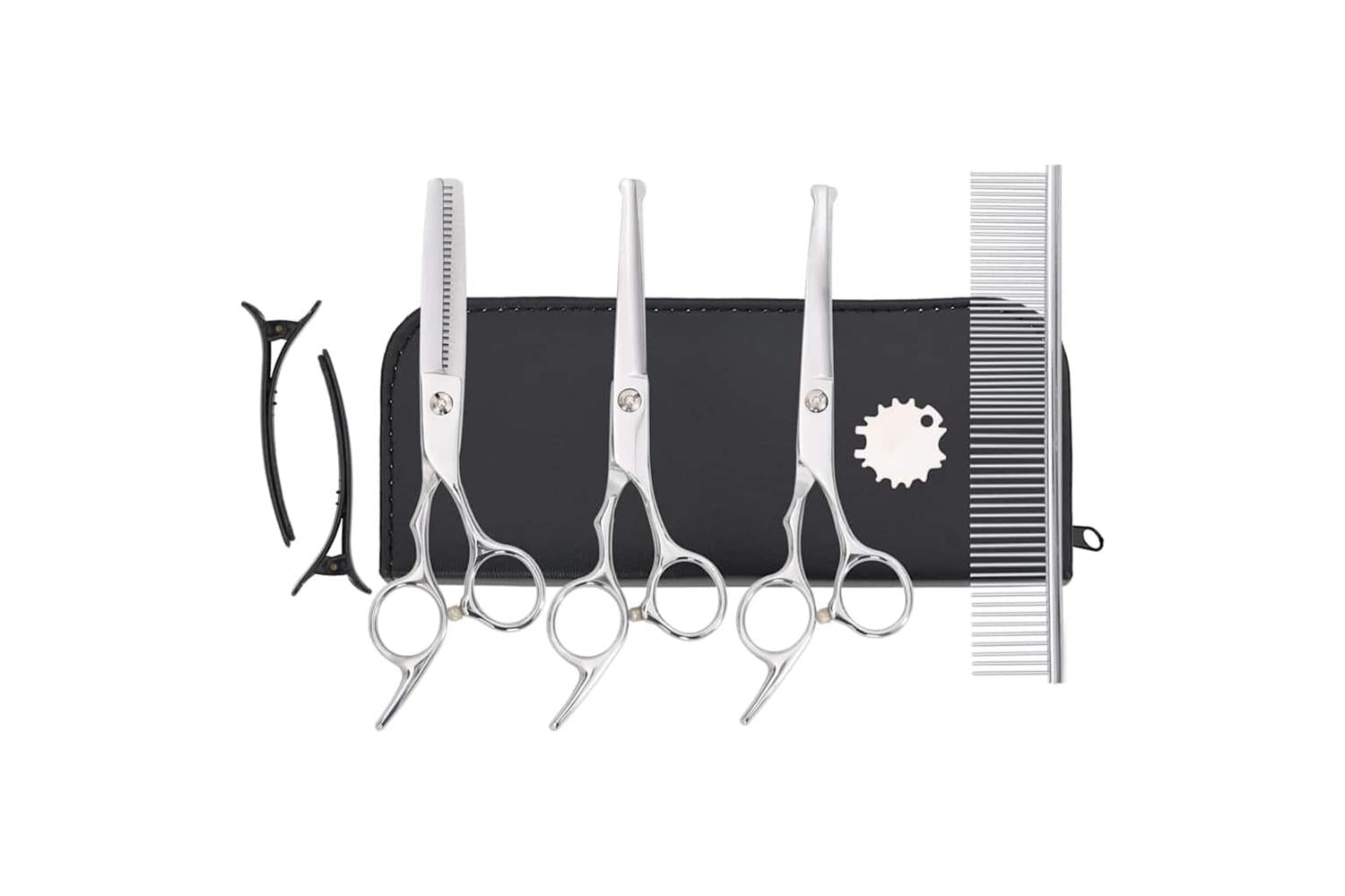 Vidaxl 7 Piece Dog Grooming Scissors Set Stainless Steel-3