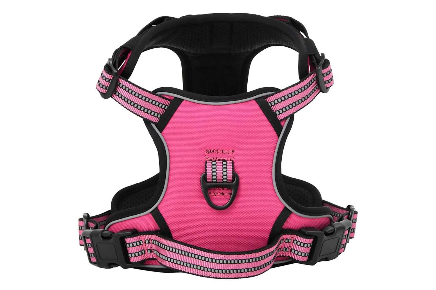 Vidaxl Dog Harness With Lead Collar Adjustable Pink S-2