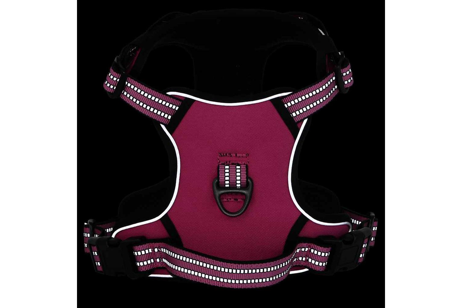 Vidaxl Dog Harness With Lead Collar Adjustable Pink S-5