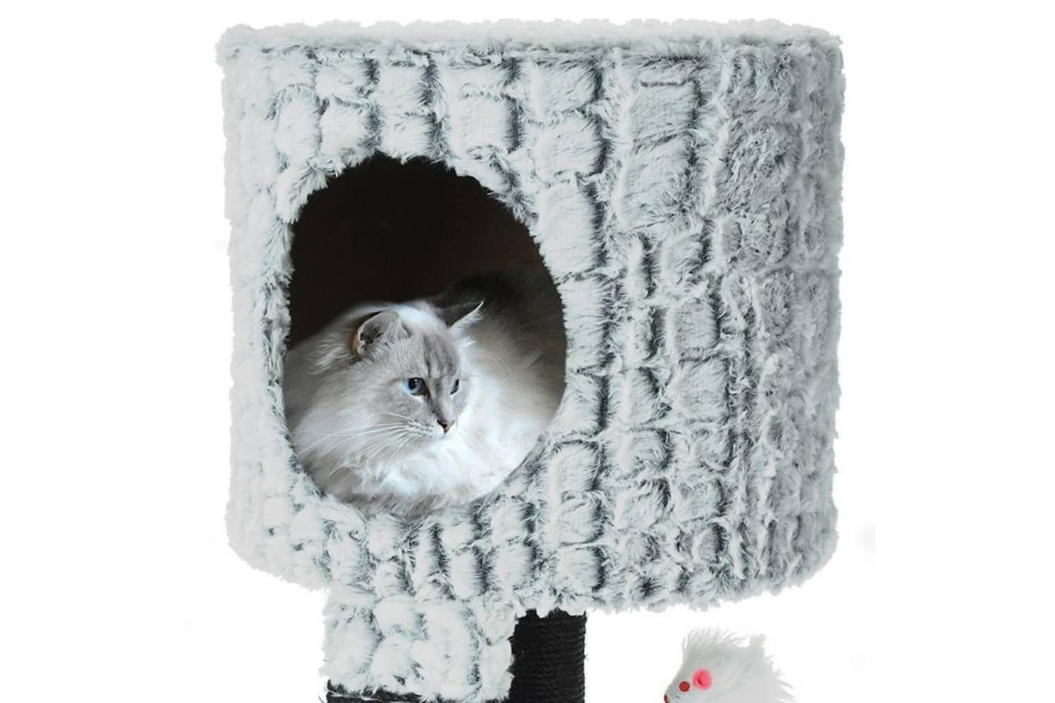Pets Collection Cat Scratching Tree On Stand With Mouse 30x30x40 Cm-5