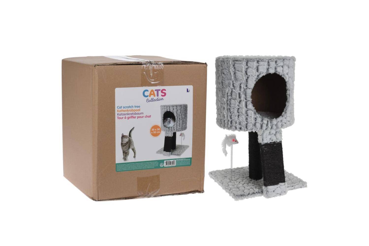 Pets Collection Cat Scratching Tree On Stand With Mouse 30x30x40 Cm-6