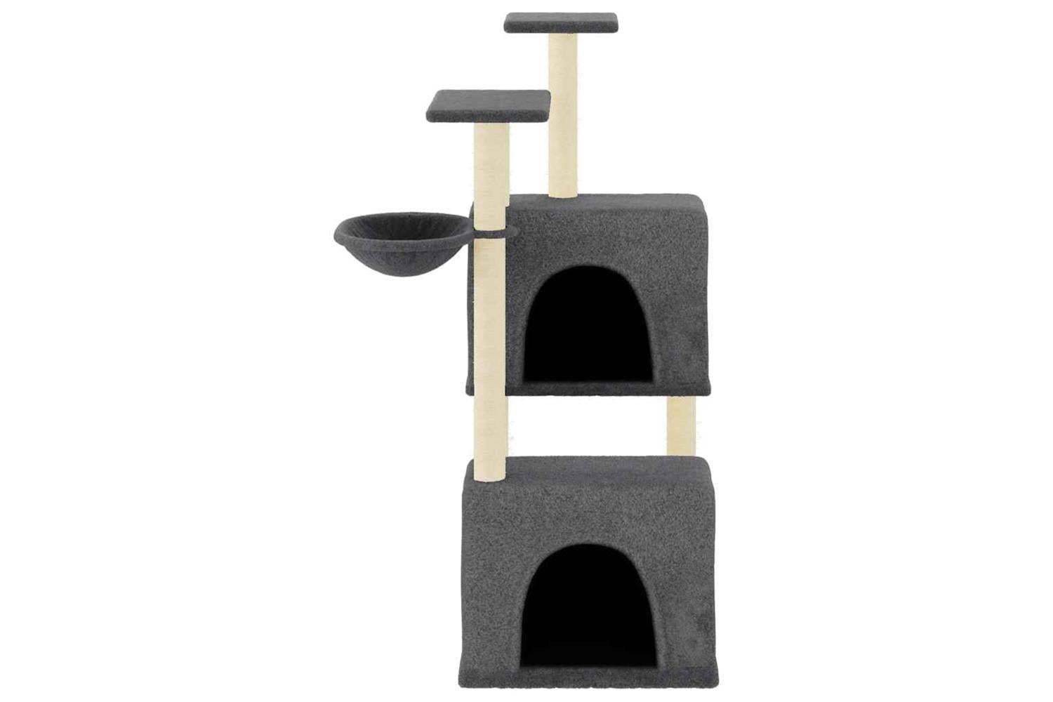Vidaxl Cat Tree With Sisal Scratching Posts Dark Grey 122 Cm-3