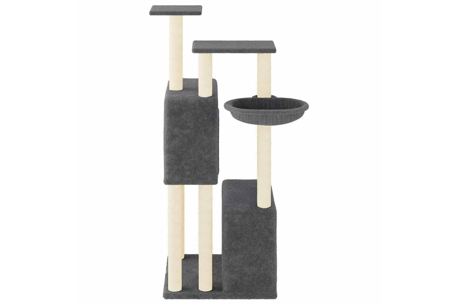 Vidaxl Cat Tree With Sisal Scratching Posts Dark Grey 122 Cm-4