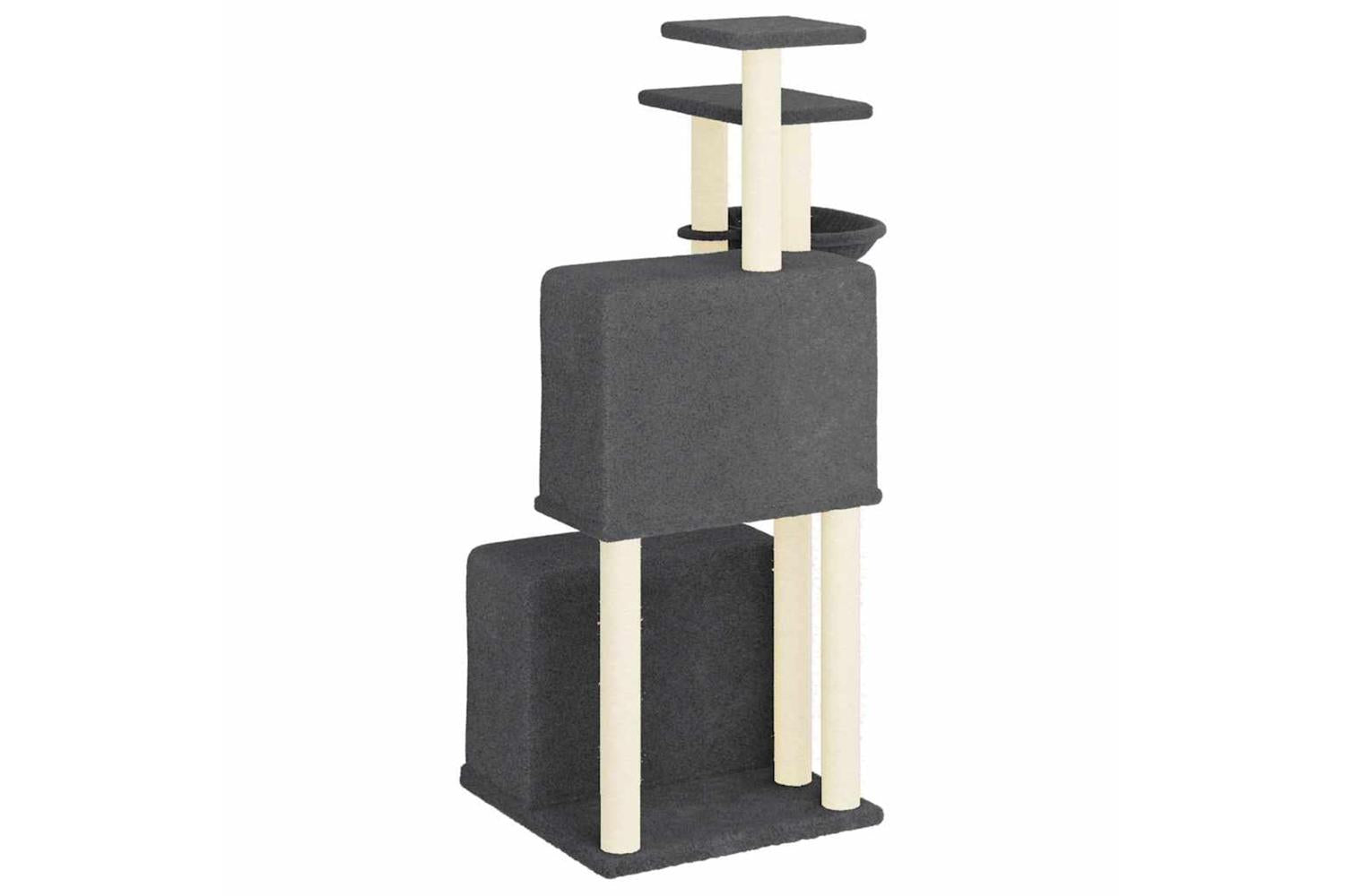 Vidaxl Cat Tree With Sisal Scratching Posts Dark Grey 122 Cm-5
