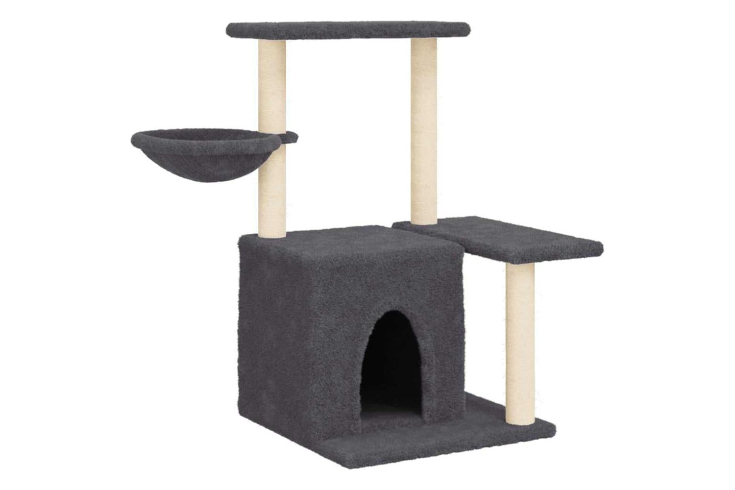 Vidaxl Cat Tree With Sisal Scratching Posts Dark Grey 83 Cm