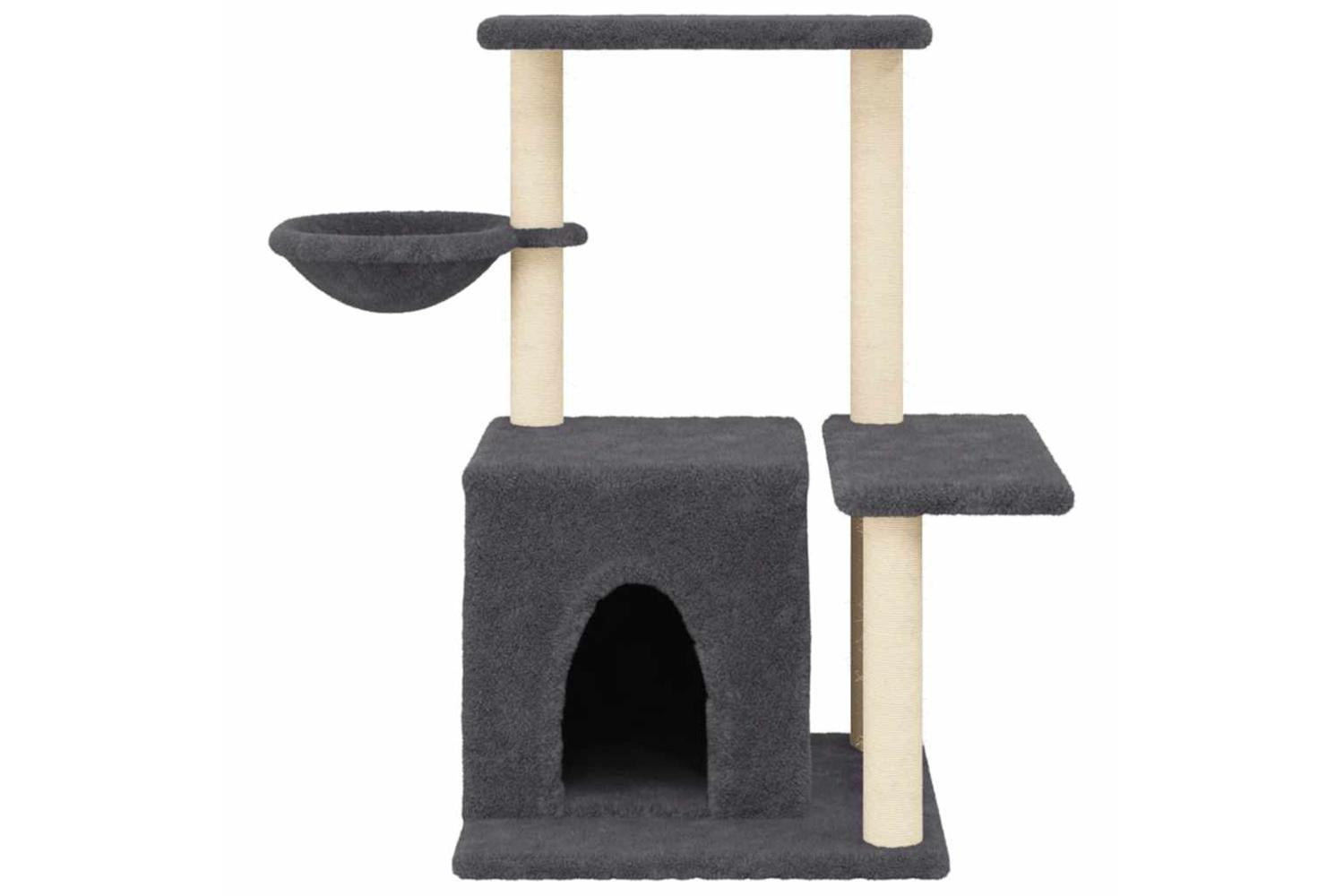 Vidaxl Cat Tree With Sisal Scratching Posts Dark Grey 83 Cm-4