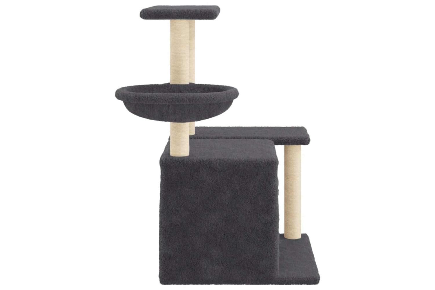 Vidaxl Cat Tree With Sisal Scratching Posts Dark Grey 83 Cm-5