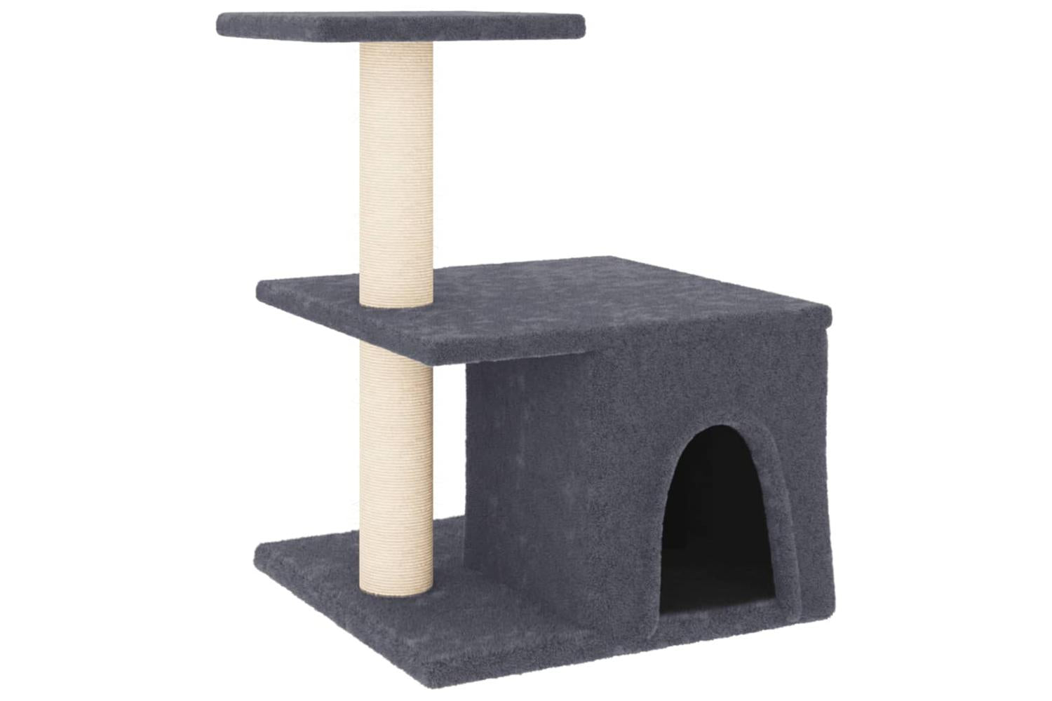 Vidaxl Cat Tree With Sisal Scratching Posts Dark Grey 48 Cm