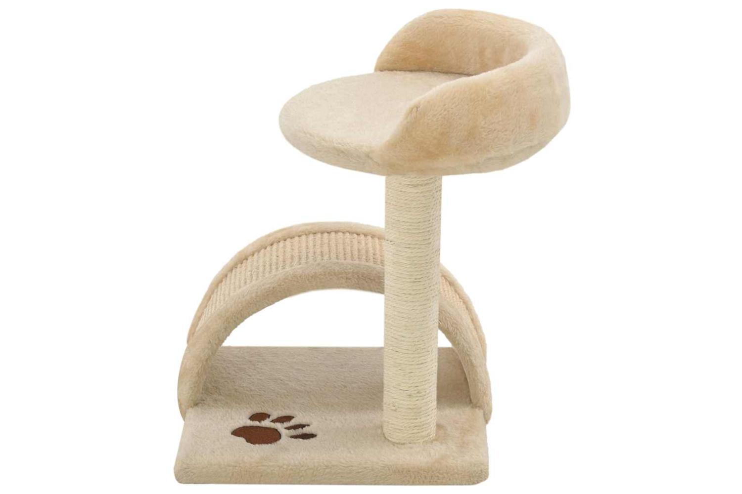 Vidaxl Cat Tree With Sisal Scratching Post 40 Cm Beige And Brown-3