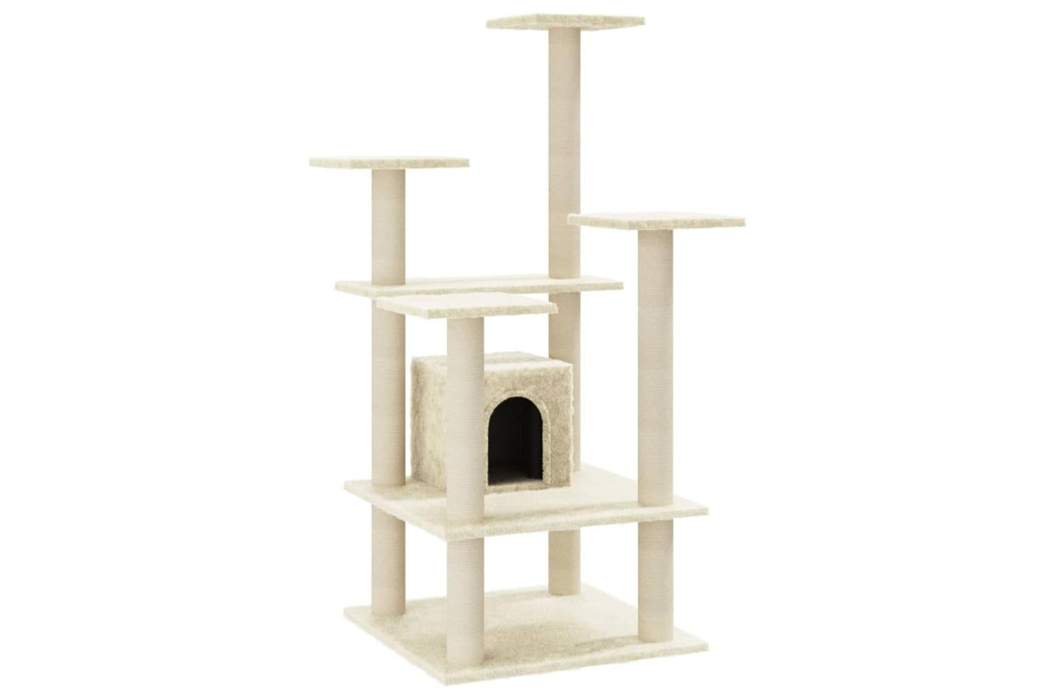 Vidaxl Cat Tree With Sisal Scratching Posts Cream 110 Cm-2