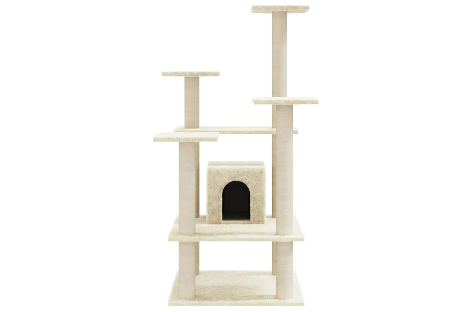 Vidaxl Cat Tree With Sisal Scratching Posts Cream 110 Cm-4