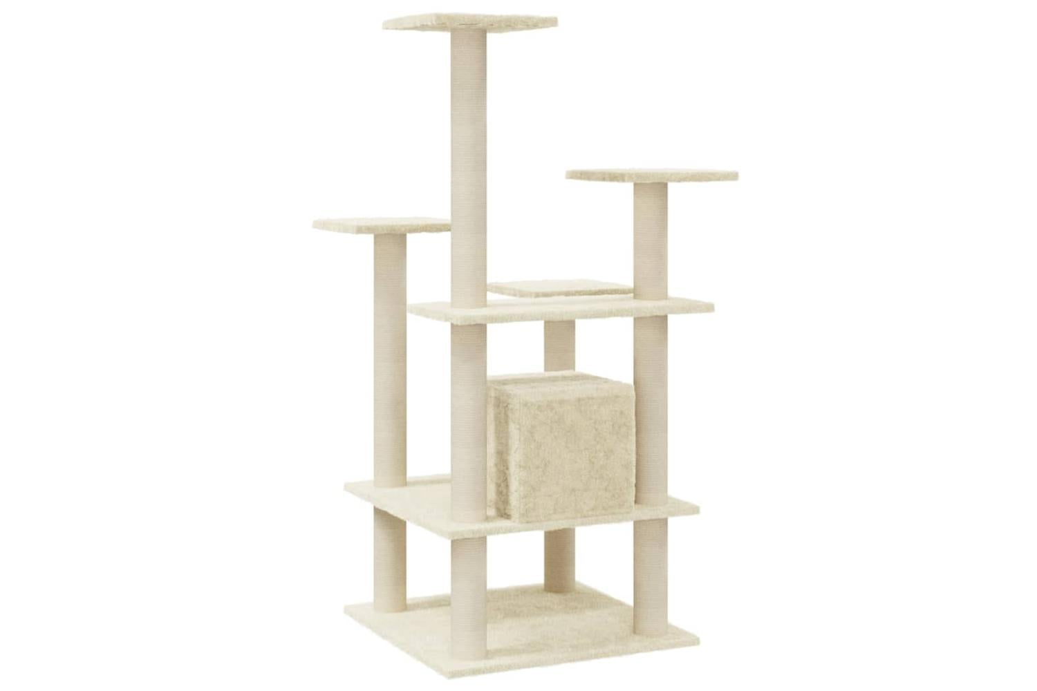 Vidaxl Cat Tree With Sisal Scratching Posts Cream 110 Cm-6