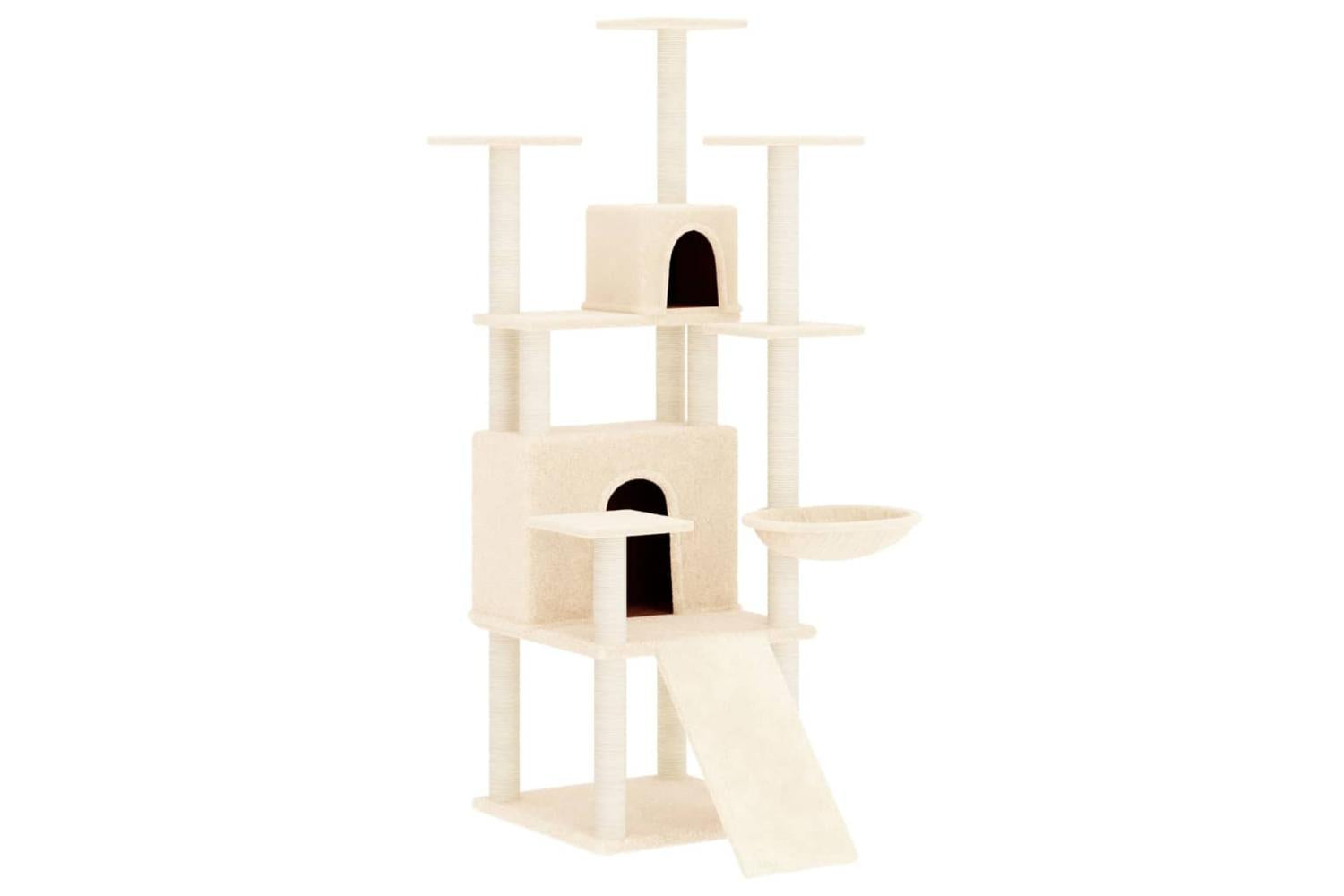 Vidaxl Cat Tree With Sisal Scratching Posts Cream 154 Cm-2