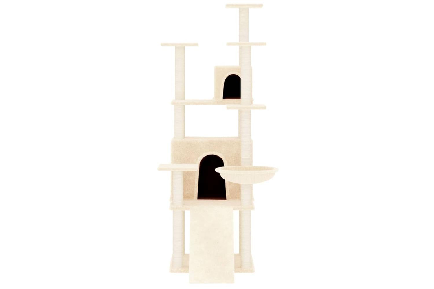 Vidaxl Cat Tree With Sisal Scratching Posts Cream 154 Cm-3