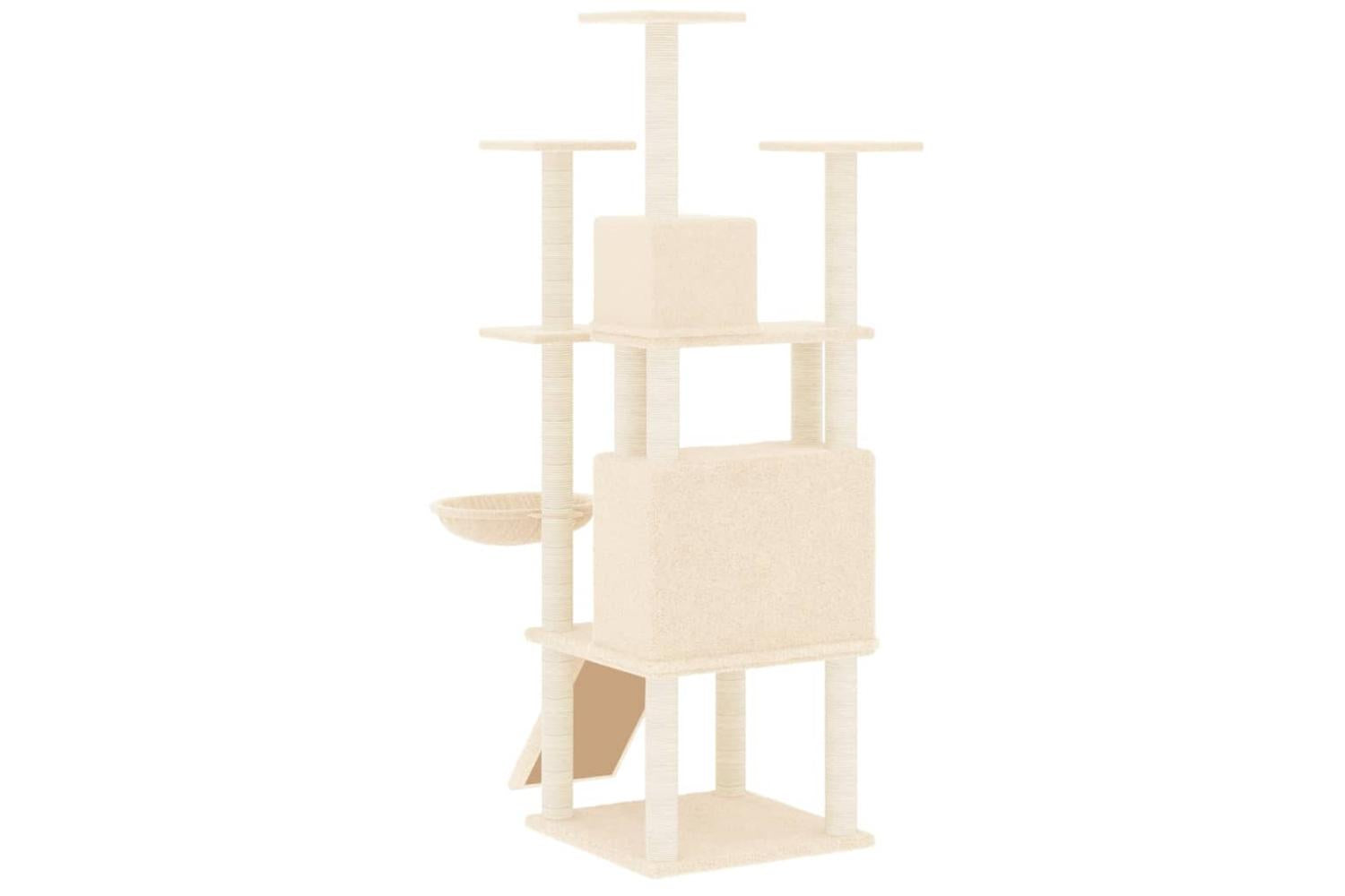 Vidaxl Cat Tree With Sisal Scratching Posts Cream 154 Cm-5