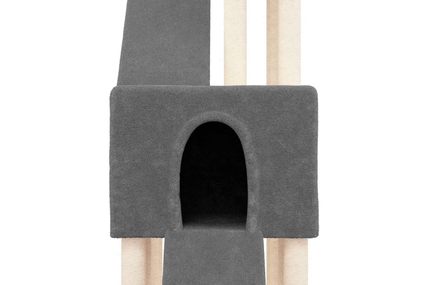 Vidaxl Cat Tree With Sisal Scratching Posts Dark Grey 190 Cm-6