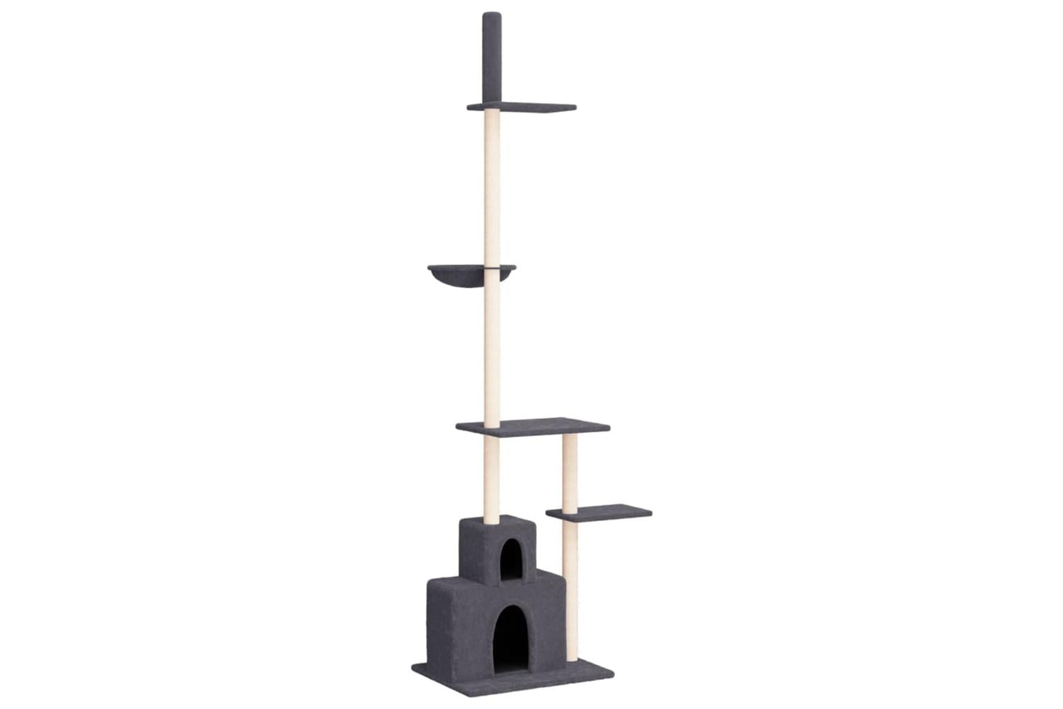 Vidaxl Floor To Ceiling Cat Tree Dark Grey 2505-2765 Cm-2