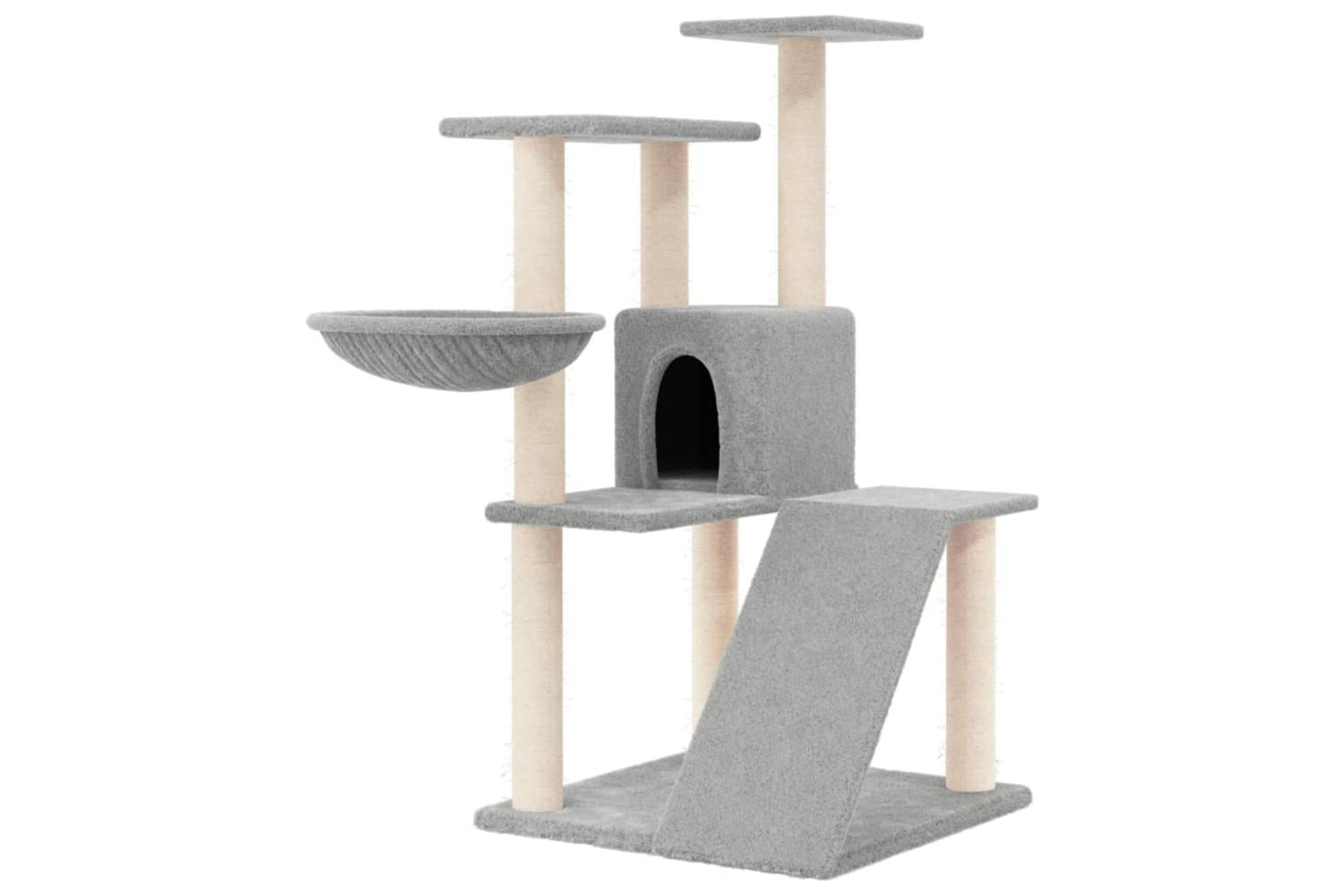 Vidaxl Cat Tree With Sisal Scratching Posts Light Grey 94 Cm-2