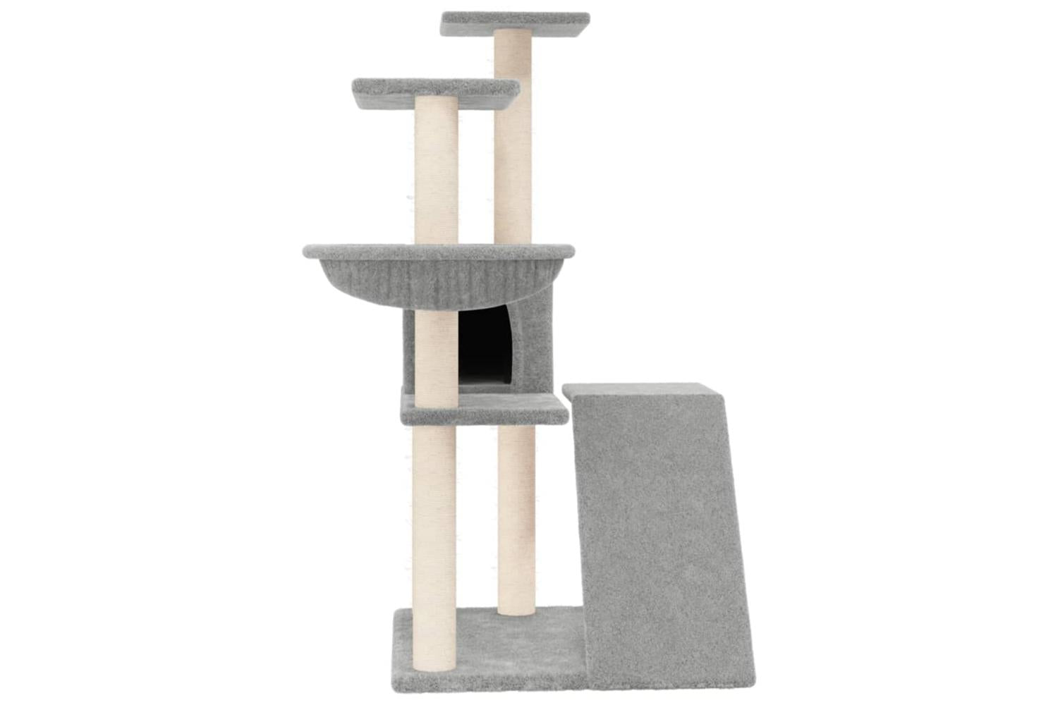 Vidaxl Cat Tree With Sisal Scratching Posts Light Grey 94 Cm-3