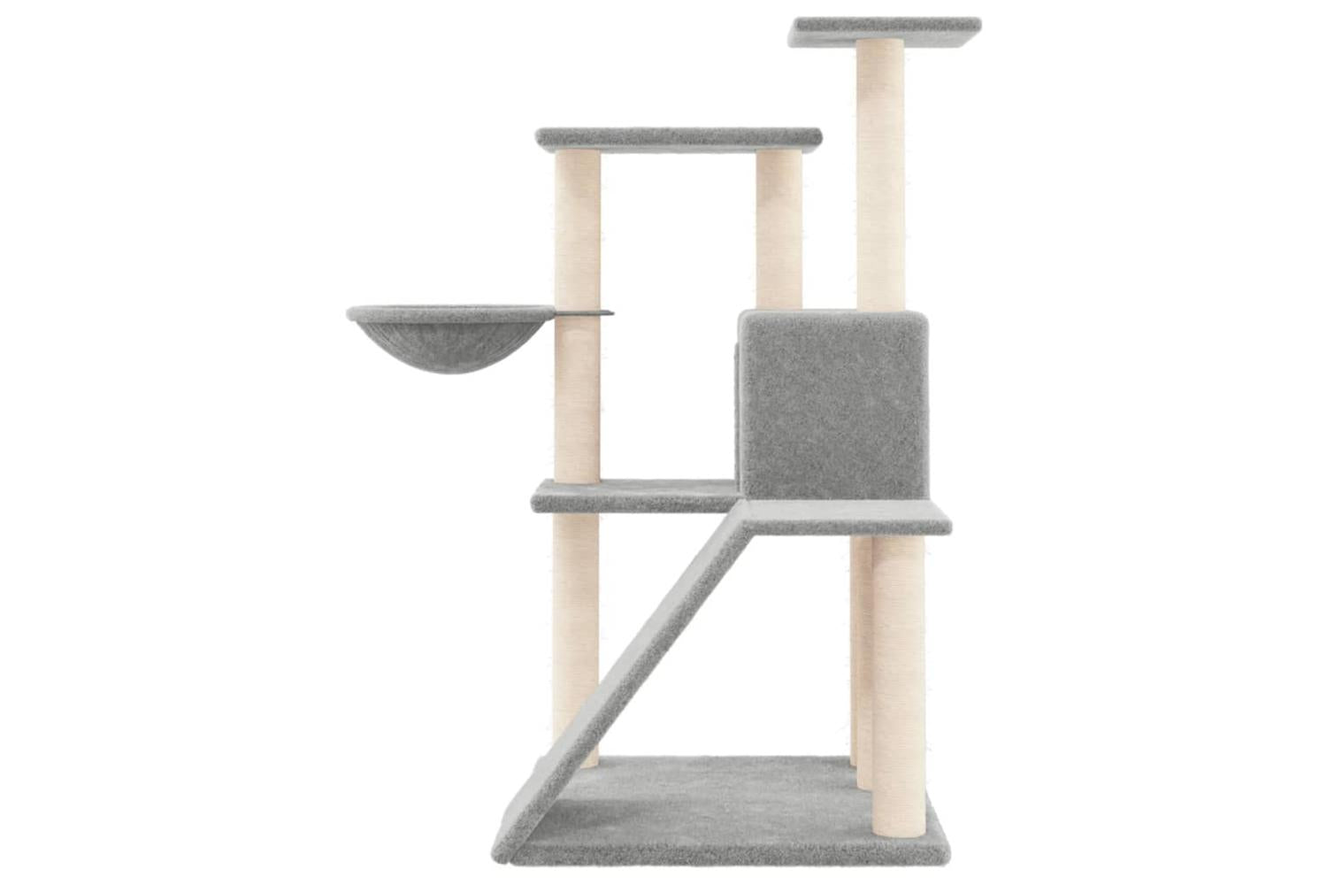 Vidaxl Cat Tree With Sisal Scratching Posts Light Grey 94 Cm-4