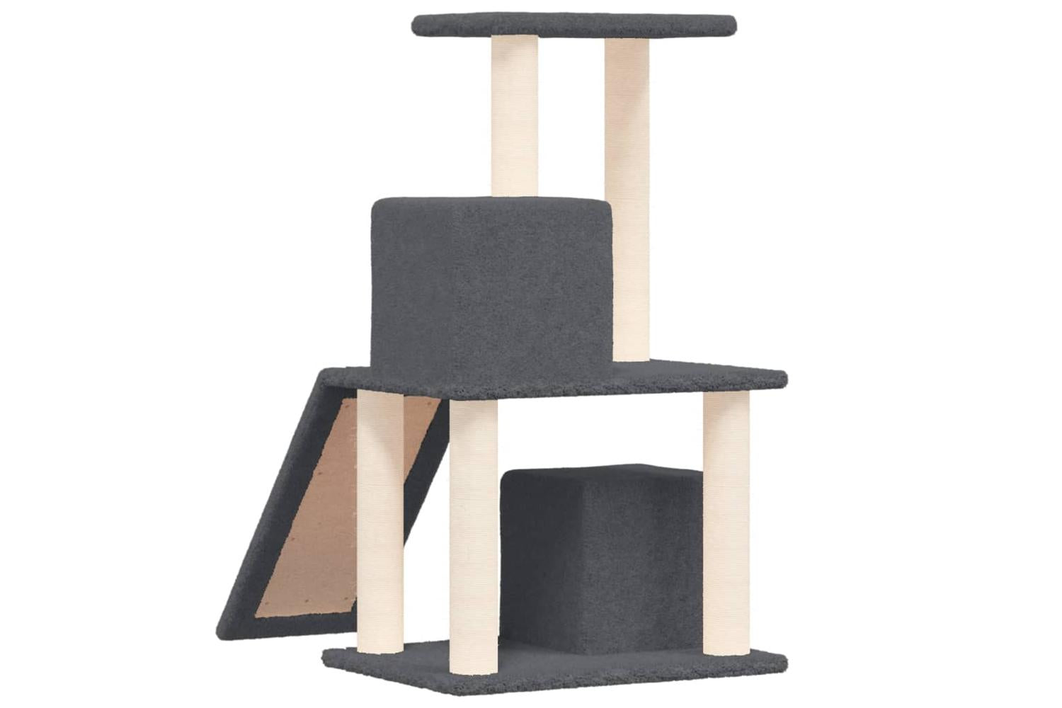 Vidaxl Cat Tree With Sisal Scratching Posts Dark Grey 82 Cm-5