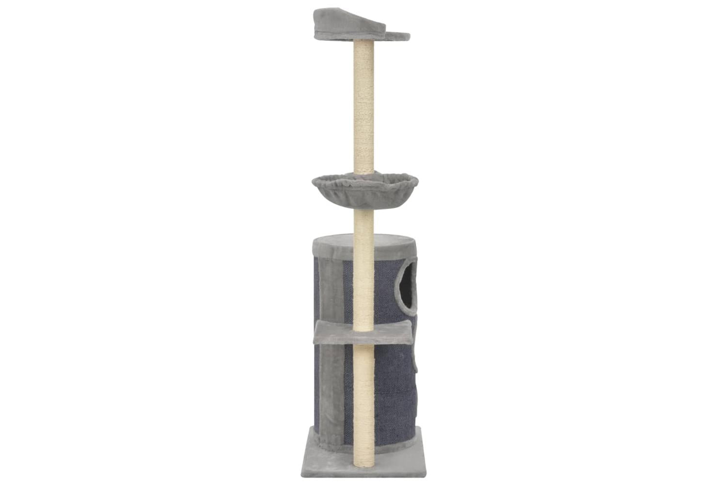 Vidaxl Cat Tree With Sisal Scratching Posts Grey 148 Cm-3