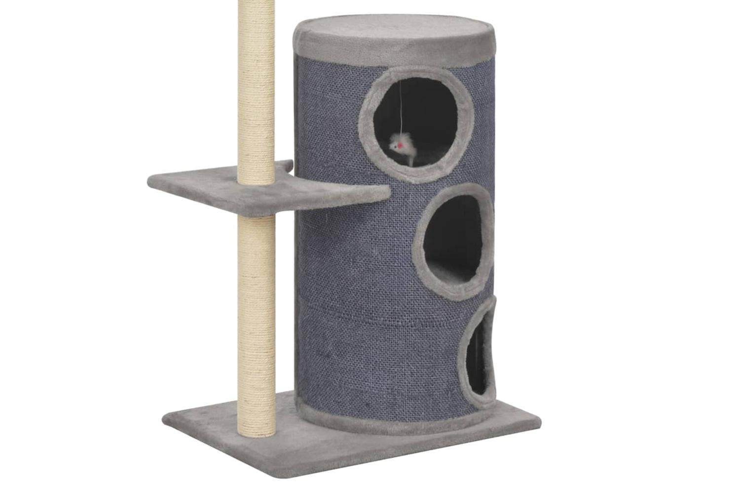 Vidaxl Cat Tree With Sisal Scratching Posts Grey 148 Cm-5