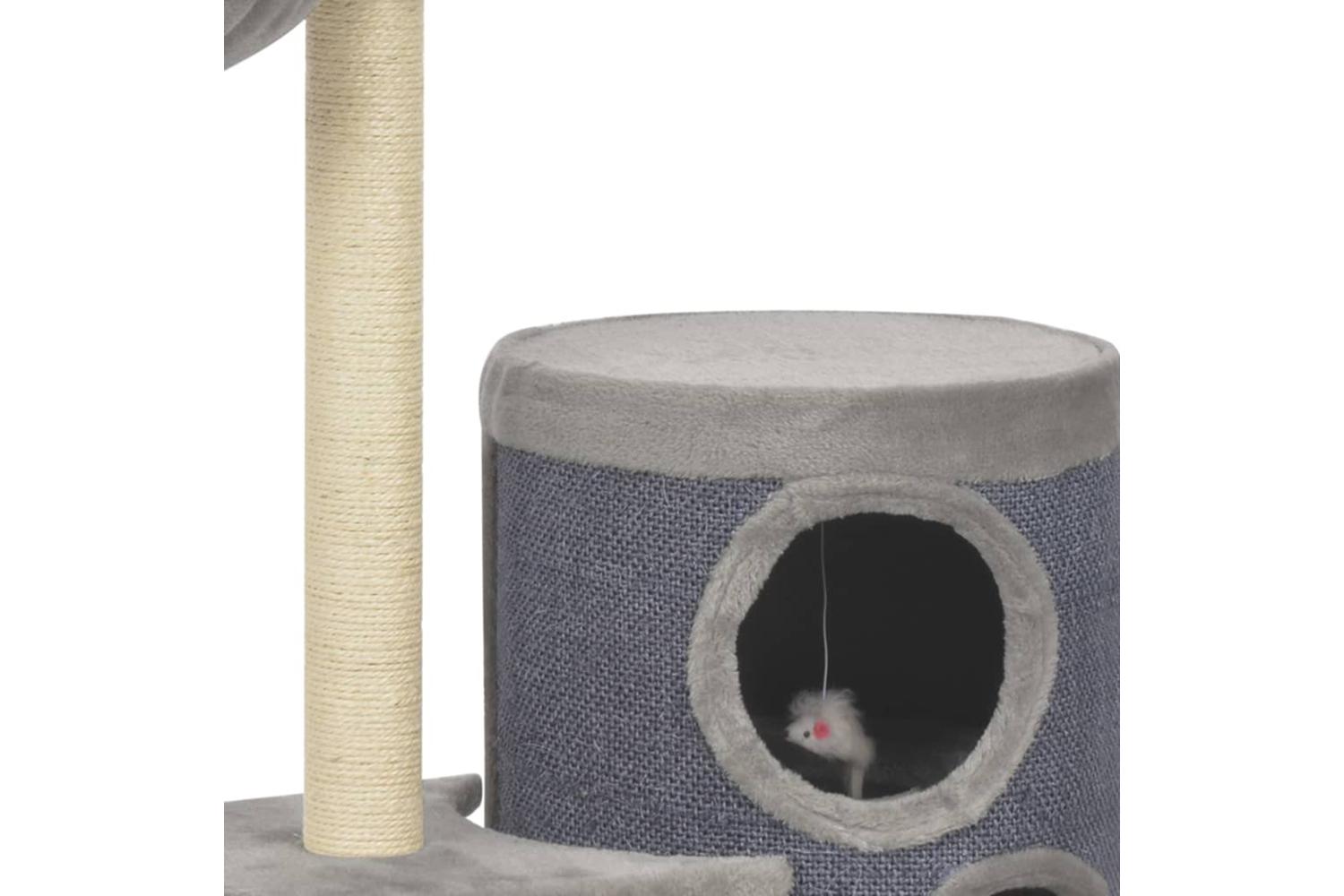 Vidaxl Cat Tree With Sisal Scratching Posts Grey 148 Cm-6