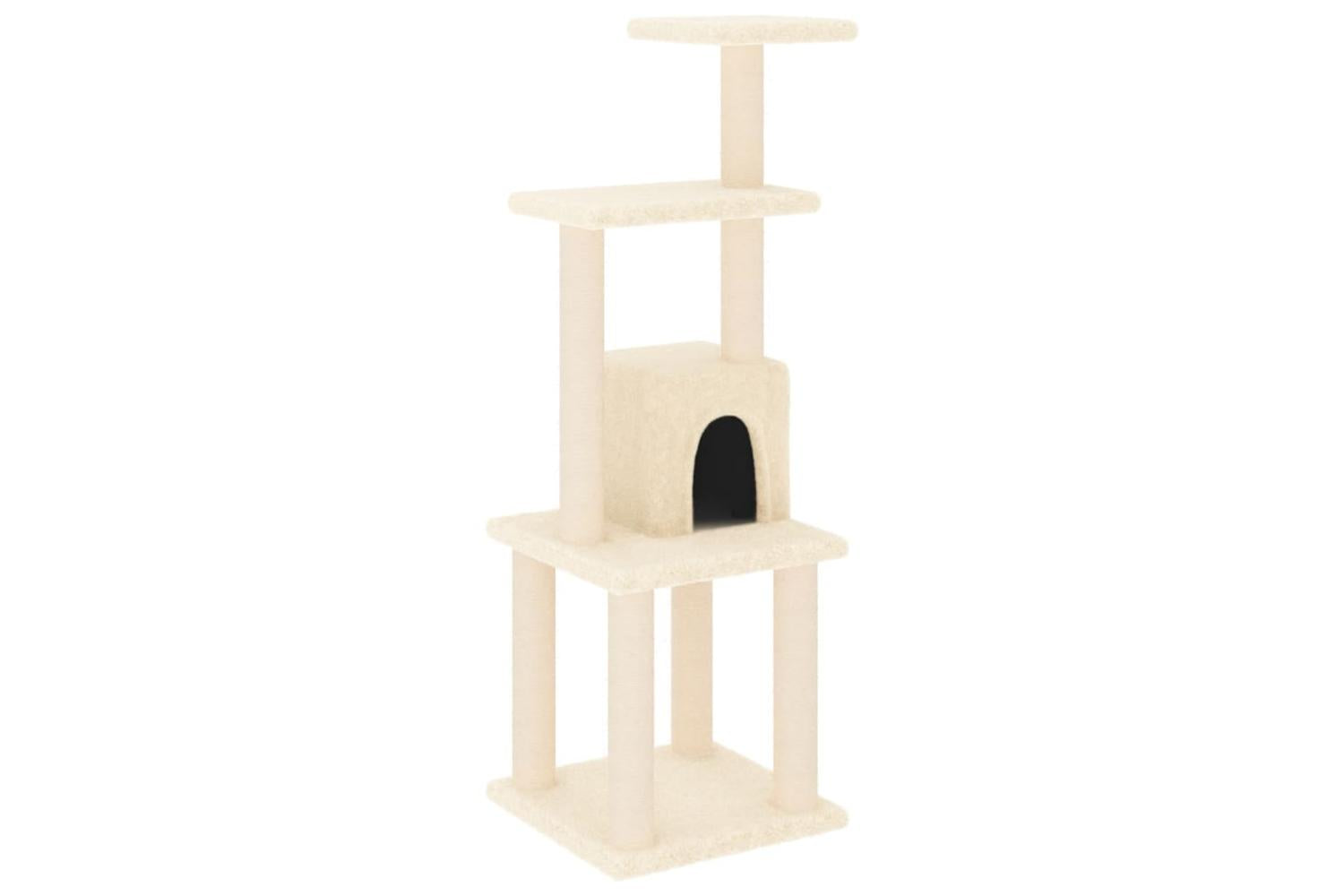 Vidaxl Cat Tree With Sisal Scratching Posts Cream 105 Cm-2