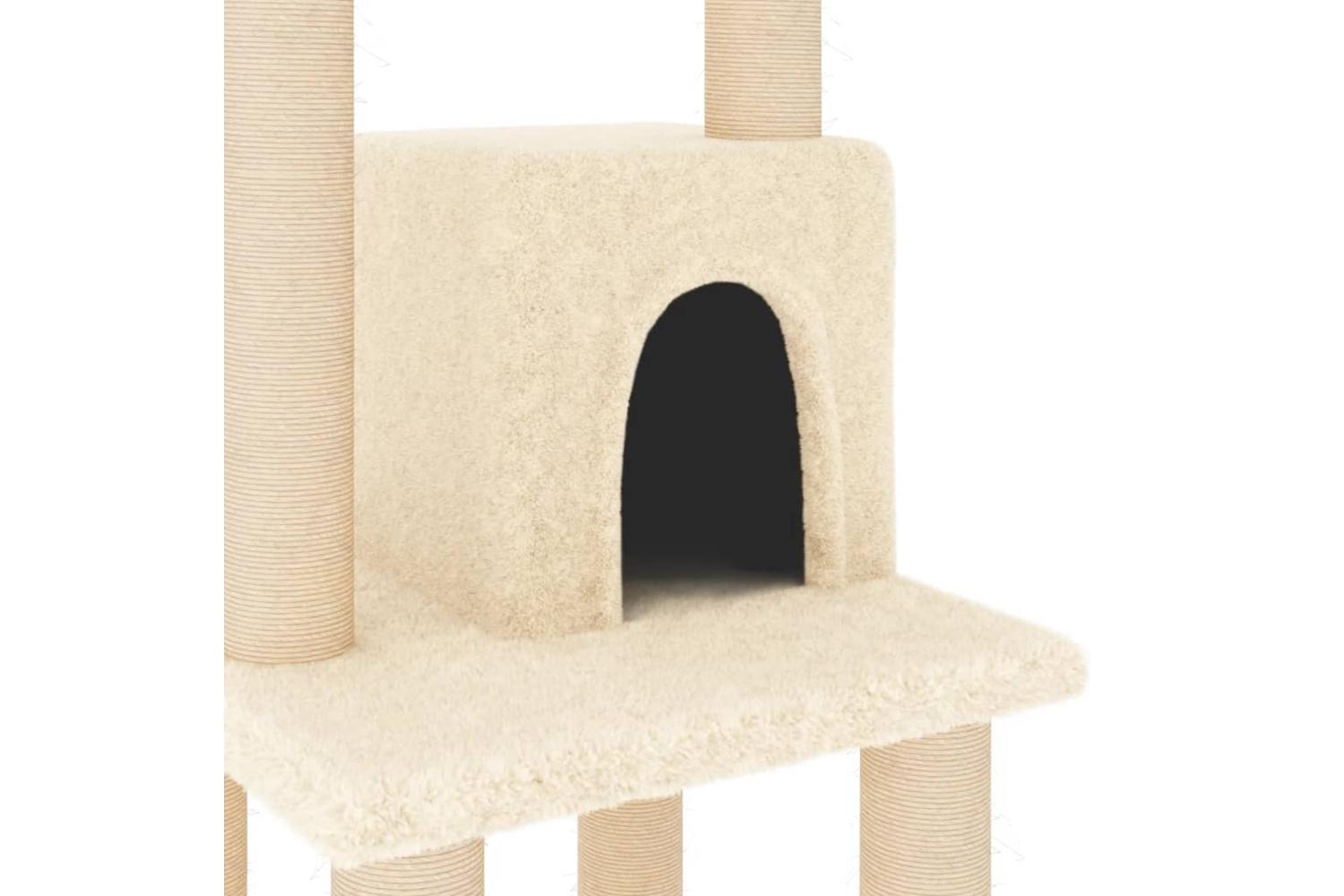 Vidaxl Cat Tree With Sisal Scratching Posts Cream 105 Cm-5