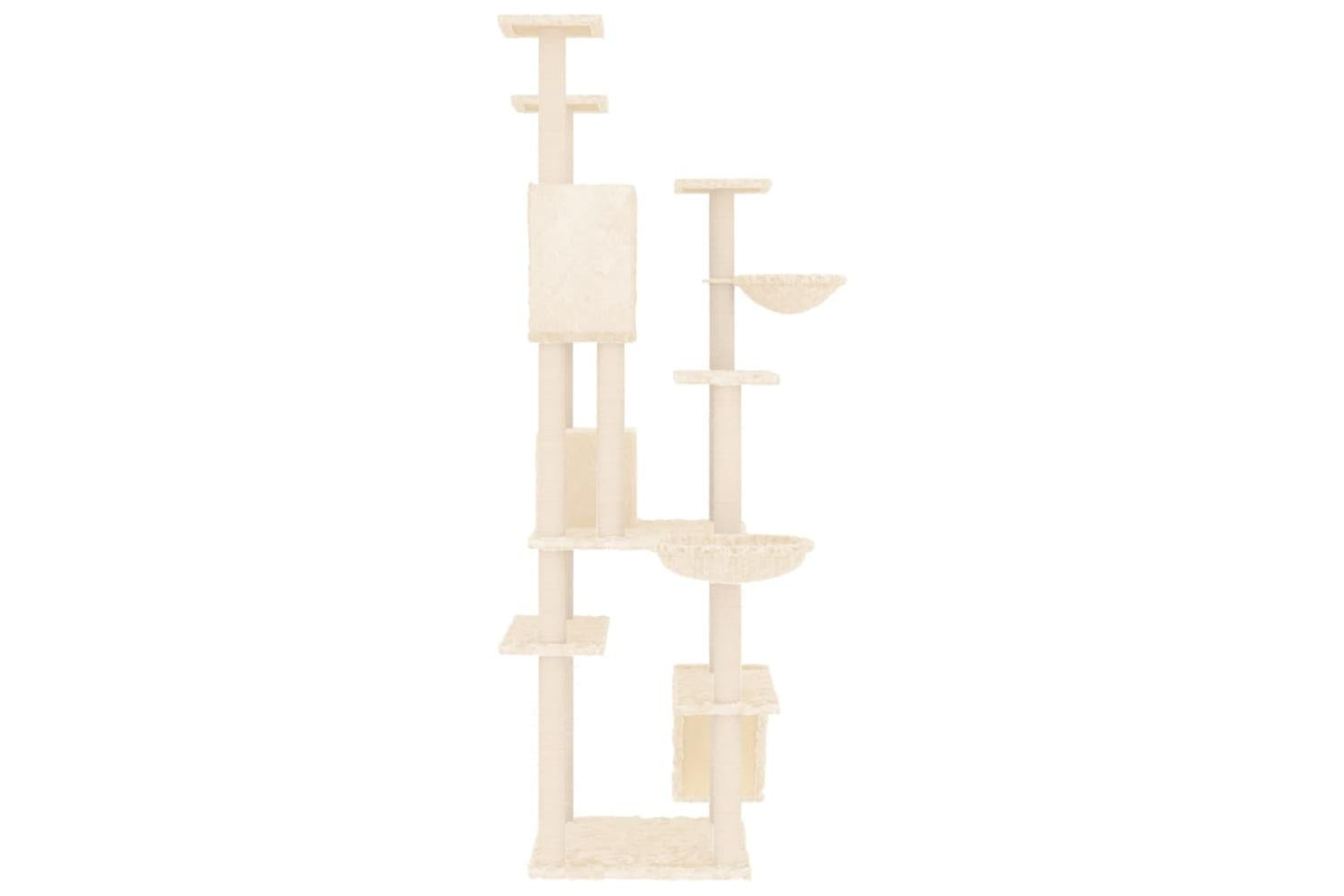 Vidaxl Cat Tree With Sisal Scratching Posts Cream 191 Cm-4