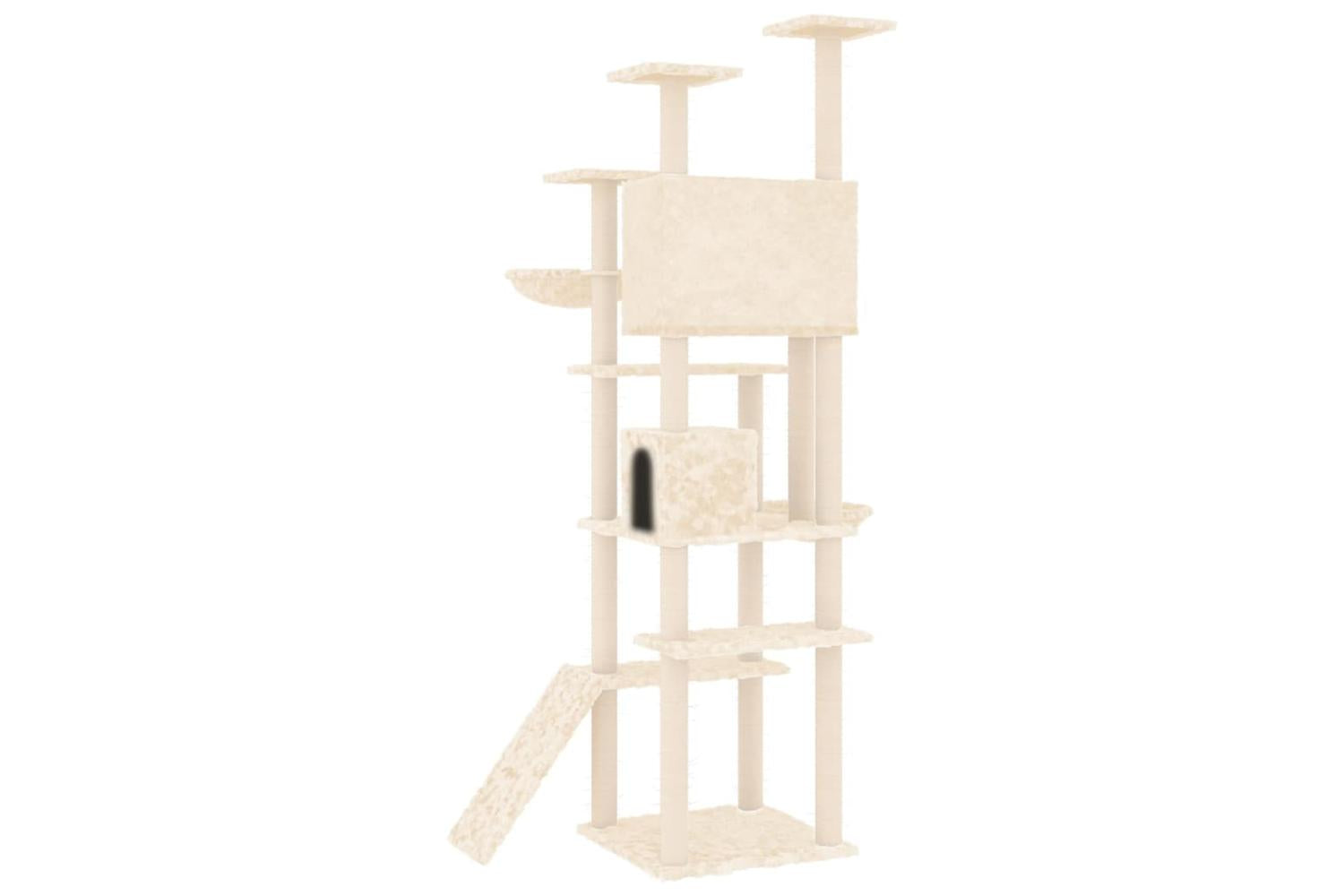 Vidaxl Cat Tree With Sisal Scratching Posts Cream 191 Cm-5
