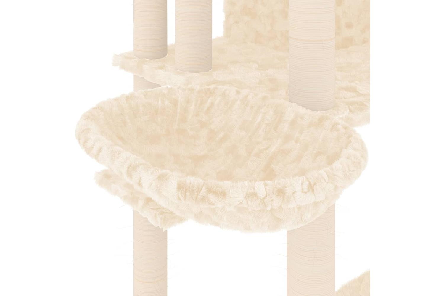 Vidaxl Cat Tree With Sisal Scratching Posts Cream 191 Cm-6
