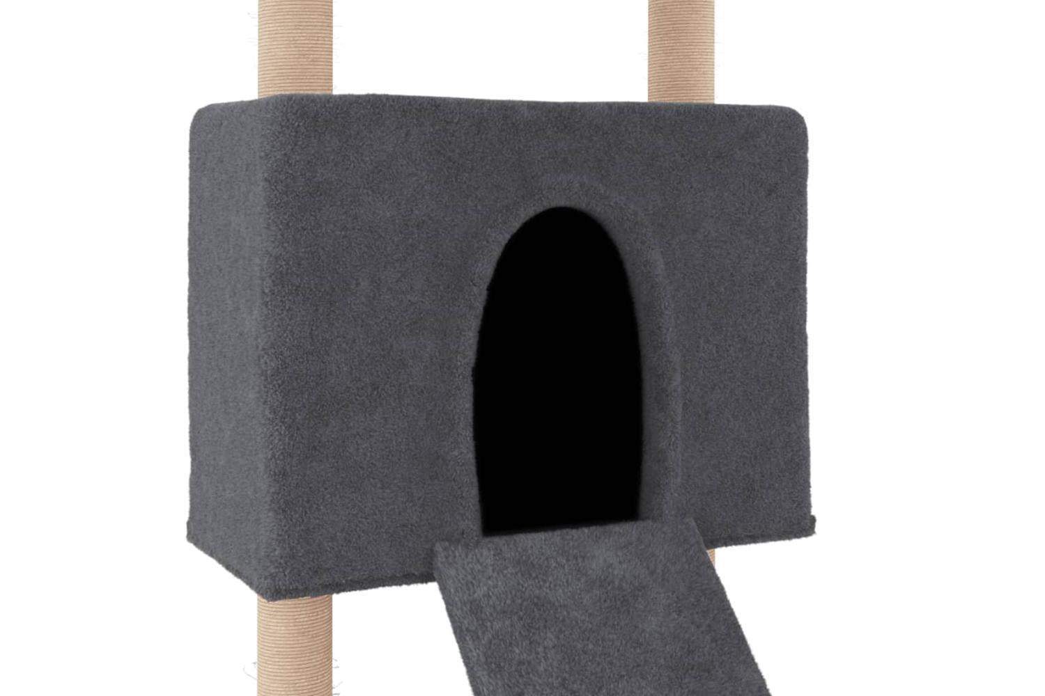 Vidaxl Cat Tree With Sisal Scratching Posts Dark Grey 153 Cm-6