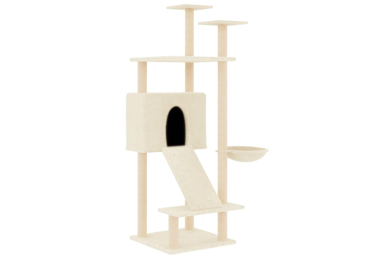 Vidaxl Cat Tree With Sisal Scratching Posts Cream 153 Cm