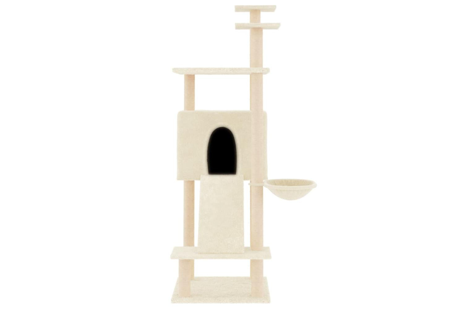 Vidaxl Cat Tree With Sisal Scratching Posts Cream 153 Cm-3