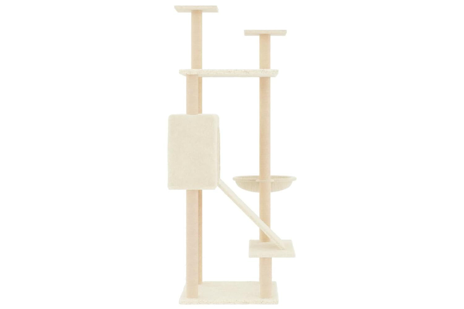 Vidaxl Cat Tree With Sisal Scratching Posts Cream 153 Cm-4
