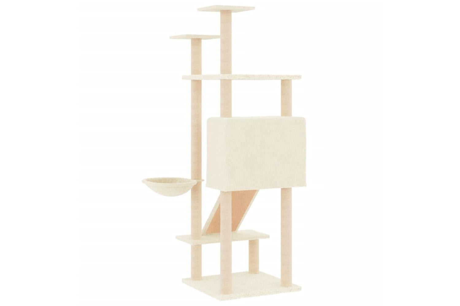 Vidaxl Cat Tree With Sisal Scratching Posts Cream 153 Cm-5