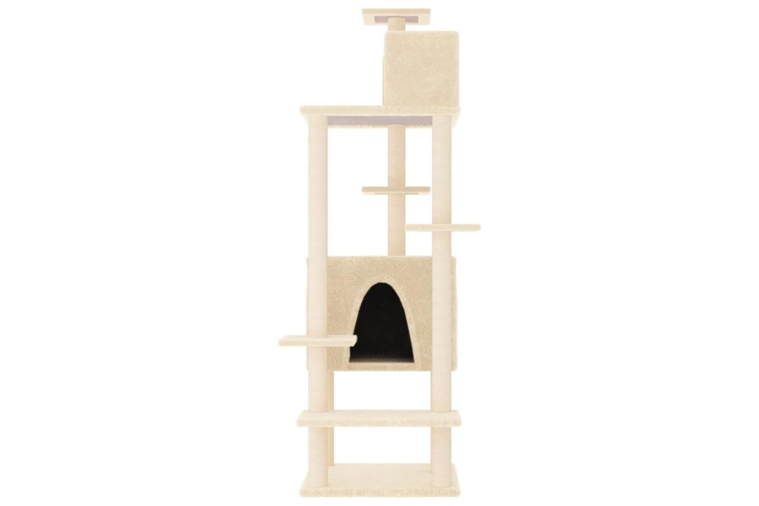 Vidaxl Cat Tree With Sisal Scratching Posts Cream 154 Cm-3