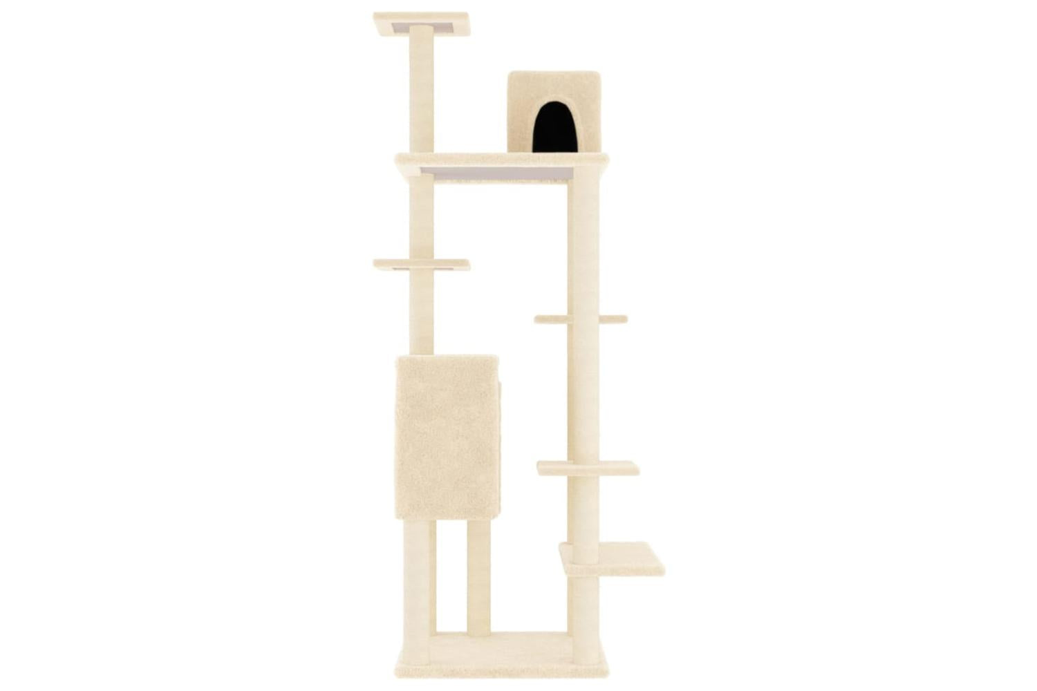 Vidaxl Cat Tree With Sisal Scratching Posts Cream 154 Cm-4