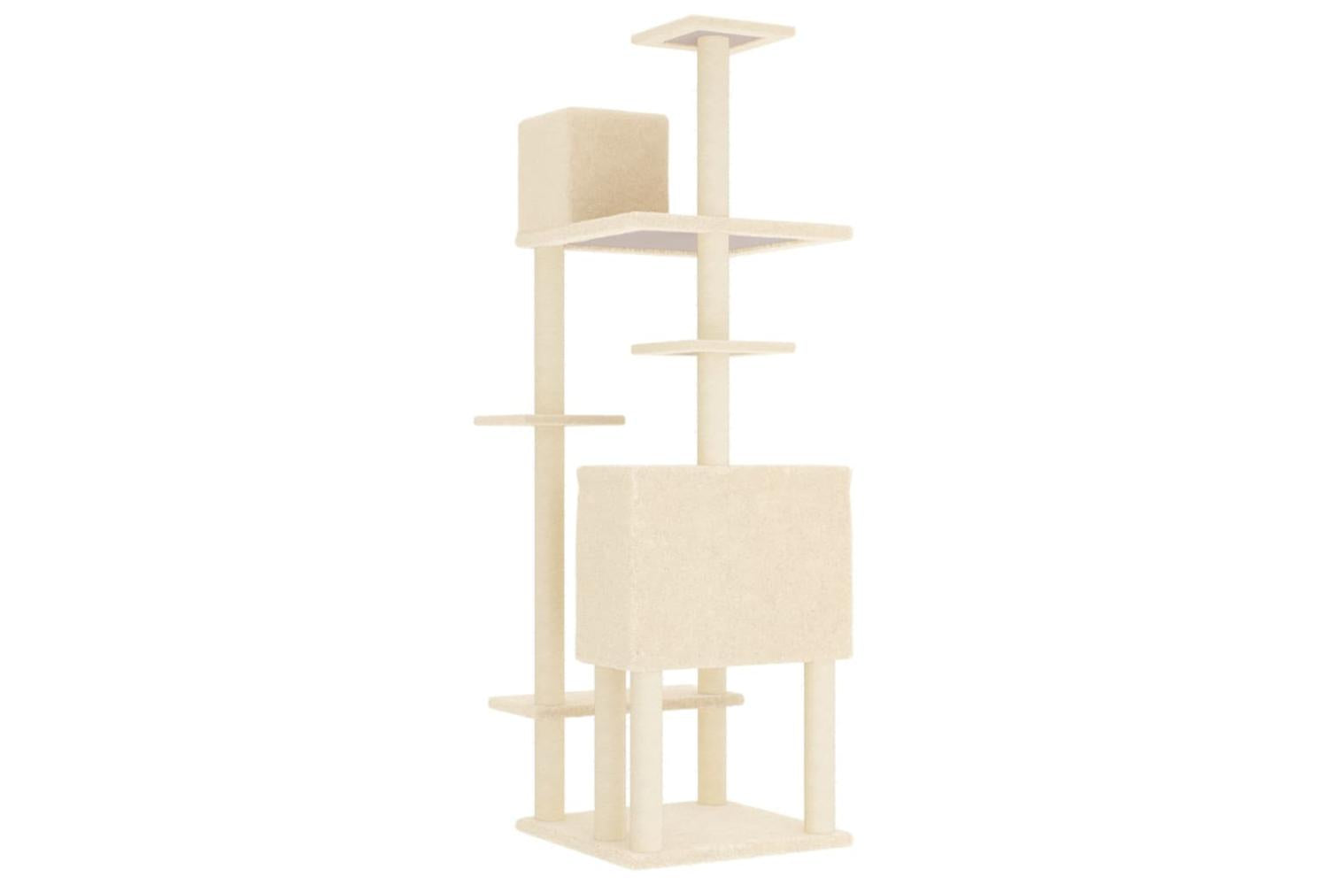Vidaxl Cat Tree With Sisal Scratching Posts Cream 154 Cm-5