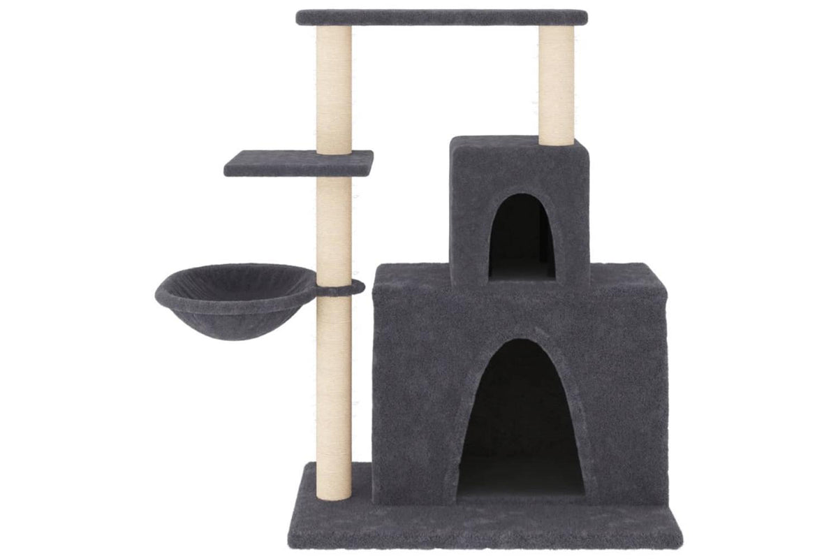 Vidaxl Cat Tree With Sisal Scratching Posts Dark Grey 83 Cm-3